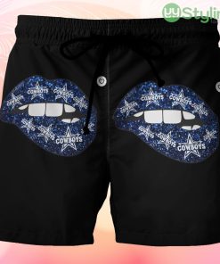 Dallas Cowboys Star Lips Beach Hawaiian Shorts For Men Trending Summer Product Photo 1
