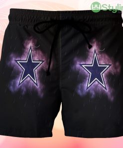 Dallas Cowboys Star Rain Thunder Beach Hawaiian Shorts For Men Trending Summer Product Photo 1