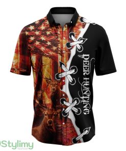 Deer Hunting Flag Forest Hawaiian Shirt Summer Gift For Men Women Product Photo 1