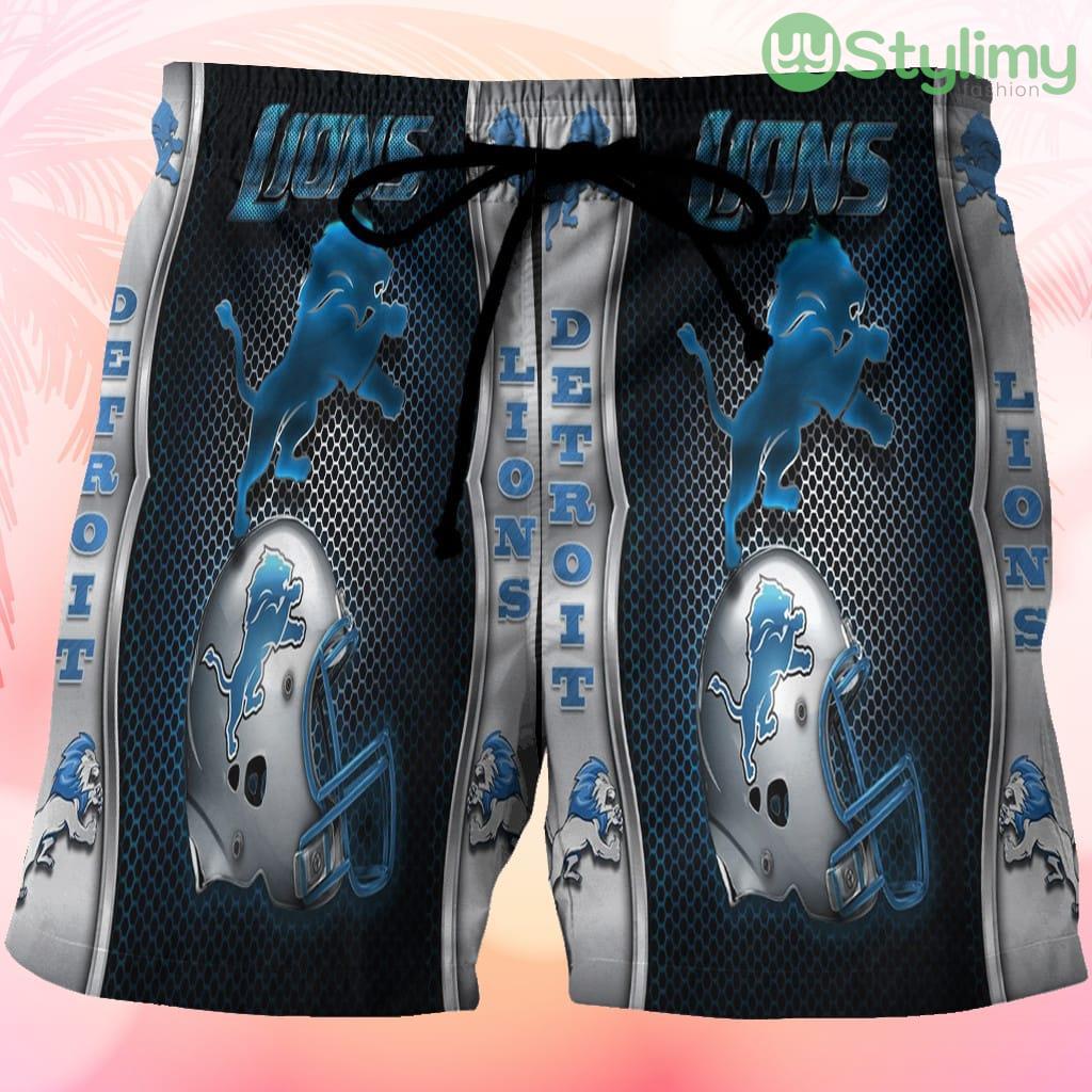 Detroit Lions Emblem Helmet v2 Beach Hawaiian Shorts For Men Trending Summer 3 Detroit Lions Emblem Helmet v2 Beach Hawaiian Shorts For Men Trending Summer Product Photo 1