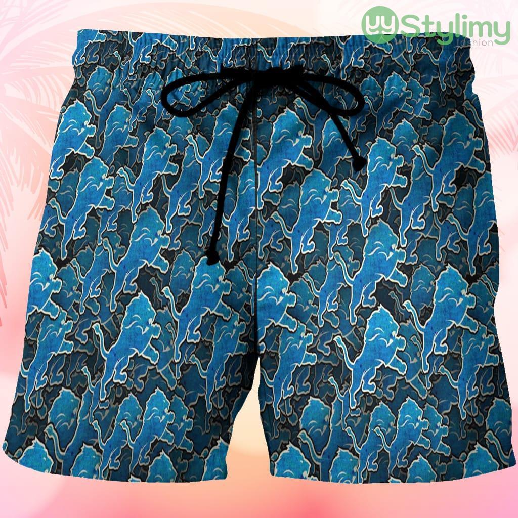 Detroit Lions Emblem Helmet v6 Beach Hawaiian Shorts For Men Trending Summer 3 Detroit Lions Emblem Helmet v6 Beach Hawaiian Shorts For Men Trending Summer Product Photo 1
