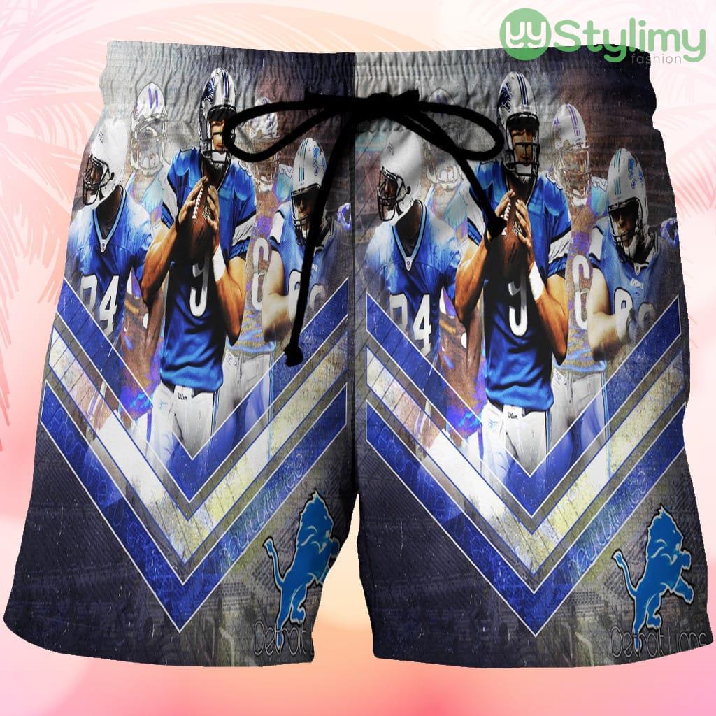Detroit Lions Team v7 Beach Hawaiian Shorts For Men Trending Summer 3 Detroit Lions Team v7 Beach Hawaiian Shorts For Men Trending Summer Product Photo 1