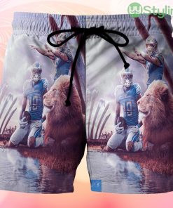 Detroit Lions Team v8 Beach Hawaiian Shorts For Men Trending Summer Product Photo 1