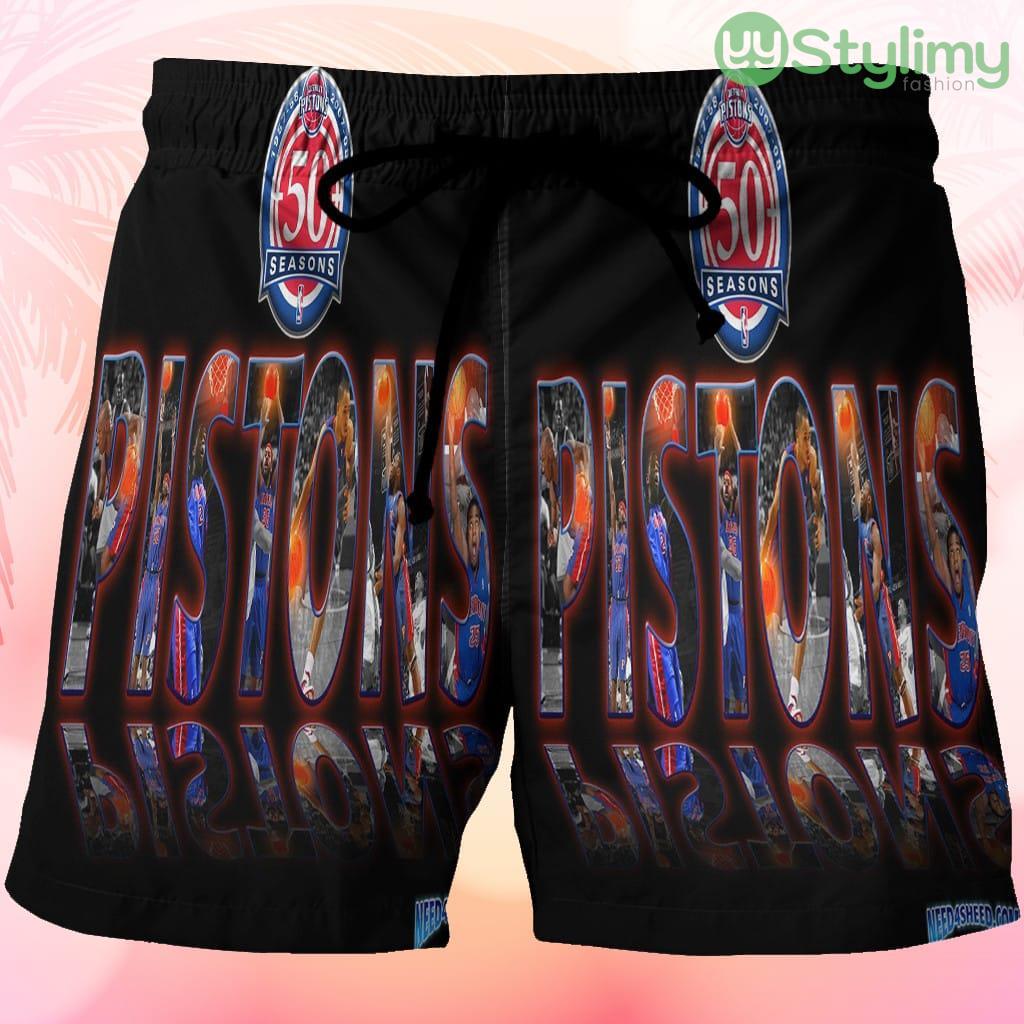 Detroit Pistons All Players2 Beach Hawaiian Shorts For Men Trending Summer 3 Detroit Pistons All Players2 Beach Hawaiian Shorts For Men Trending Summer Product Photo 1