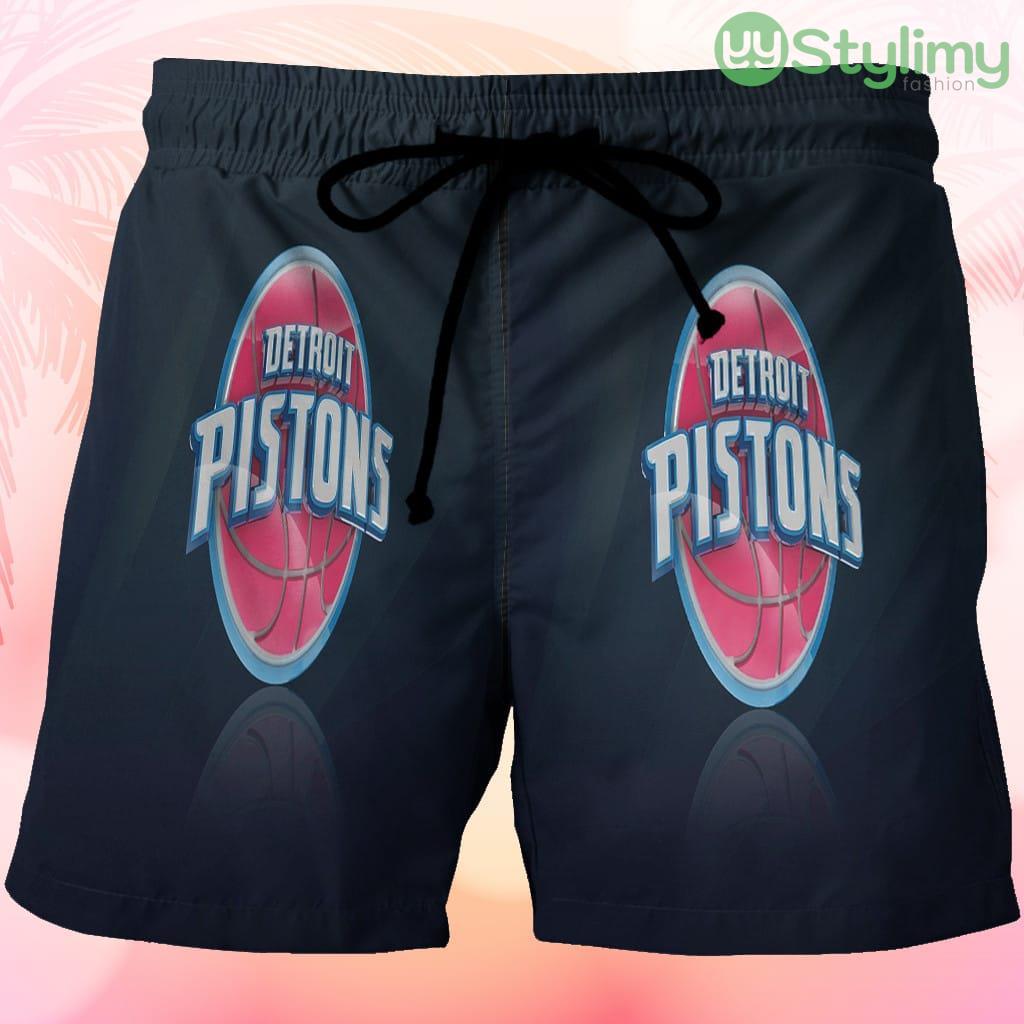 Detroit Pistons Black Beach Hawaiian Shorts For Men Trending Summer 3 Detroit Pistons Black Beach Hawaiian Shorts For Men Trending Summer Product Photo 1