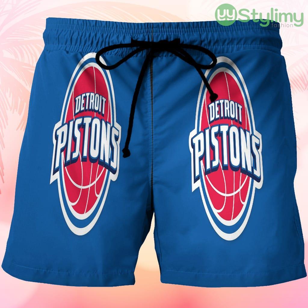 Detroit Pistons Blue Beach Hawaiian Shorts For Men Trending Summer 3 Detroit Pistons Blue Beach Hawaiian Shorts For Men Trending Summer Product Photo 1