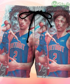 Detroit Pistons Cade Cunningham1 Beach Hawaiian Shorts For Men Trending Summer Product Photo 1