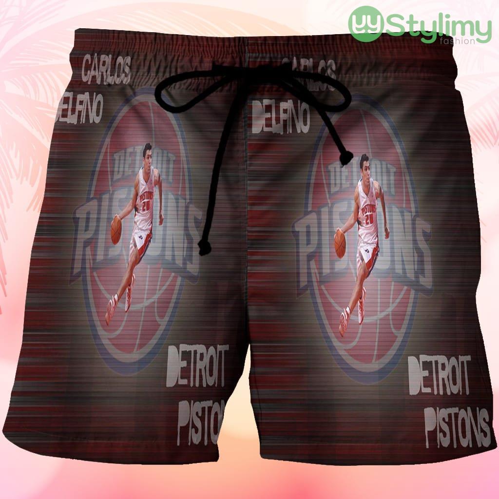 Detroit Pistons Carlos Delfino1 Beach Hawaiian Shorts For Men Trending Summer 3 Detroit Pistons Carlos Delfino1 Beach Hawaiian Shorts For Men Trending Summer Product Photo 1