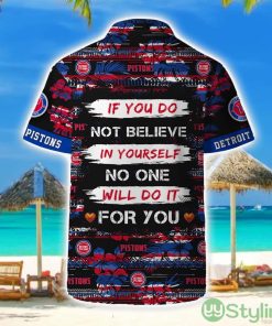 Detroit Pistons Hawaii Set Pattern Vintage 3D Hawaiian Shirt And Shorts Product Photo 1