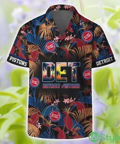 Detroit Pistons Logo Team Hawaiian Shirt And Shorts Beach Holiday Gift Product Photo 1