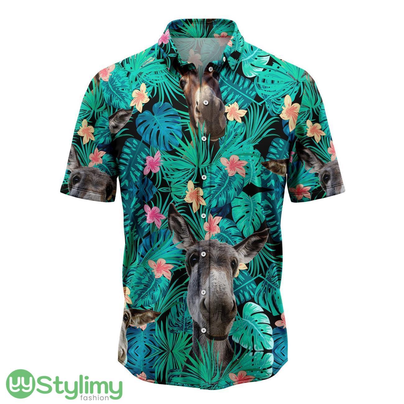 Donkeys Tropical Hawaiian Shirt 3D Printed Beach Shirt 2 Donkeys Tropical Hawaiian Shirt 3D Printed Beach Shirt Product Photo 1