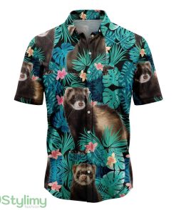 Ferret Tropical 3D Hawaiian Shirt Summer Vacation Gift Product Photo 1