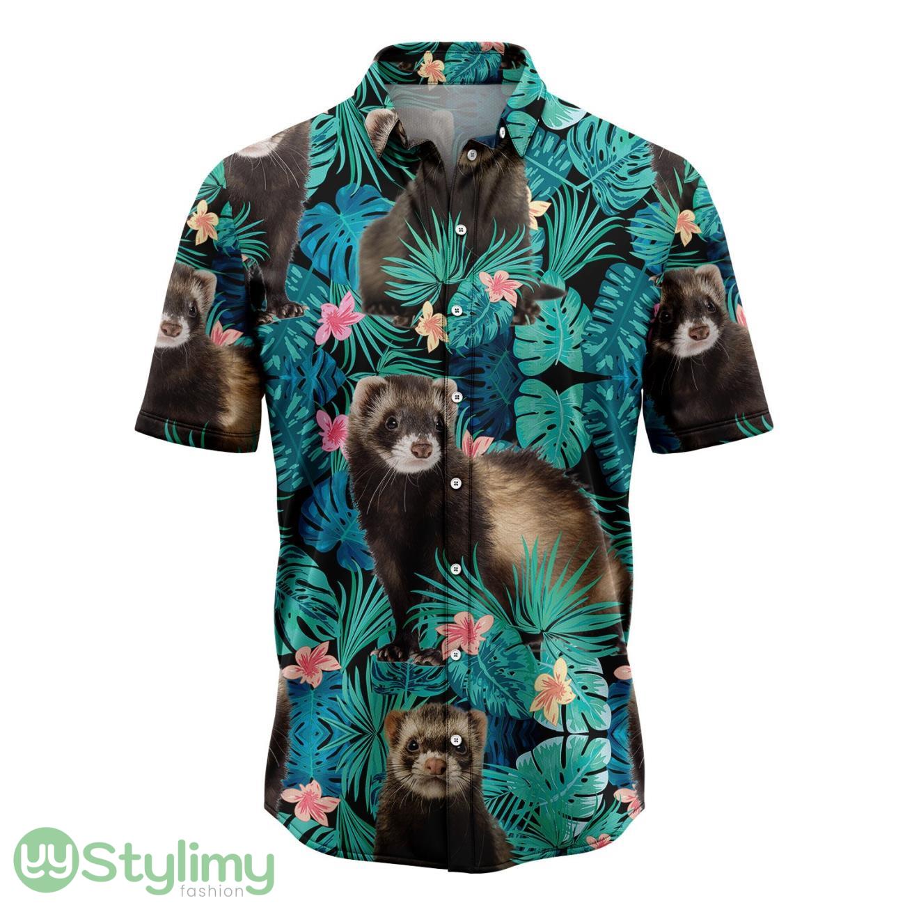 Ferret Tropical 3D Hawaiian Shirt Summer Vacation Gift 2 Ferret Tropical 3D Hawaiian Shirt Summer Vacation Gift Product Photo 1