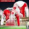 Fortuna Düsseldorf Custom Name All Over Printed 3D Hoodie Sport team Gift Product Photo 2