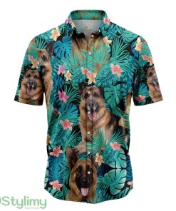 German Shepherd Tropical Hawaiian Shirt 3D Printed Beach Shirt Product Photo 1