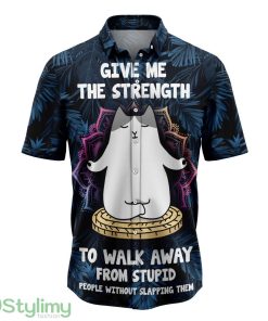 Give Me The Strength To Walk Away From Stupid People Cat Hawaiian Shirt Summer Gift For Men Women Product Photo 1
