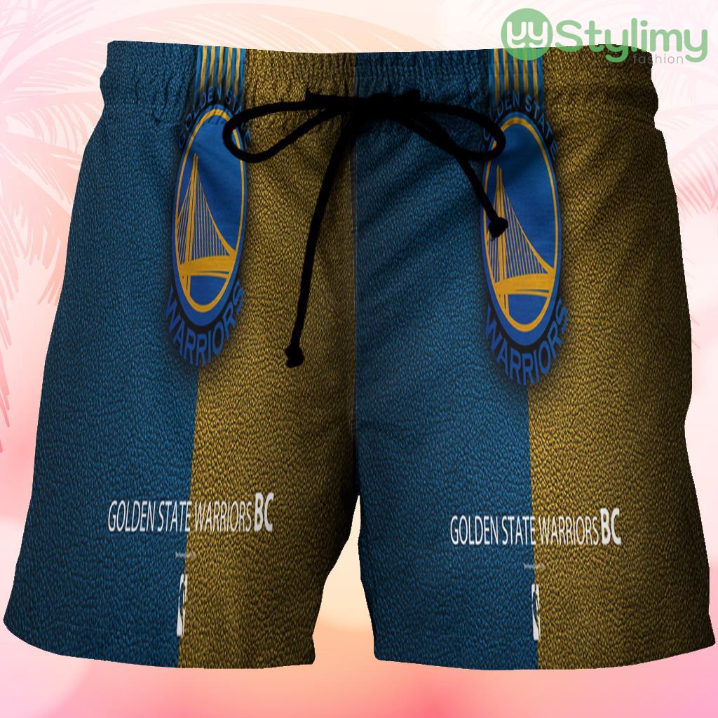 Golden State Warriors Emblem Texture6 Beach Hawaiian Shorts For Men Trending Summer 3 Golden State Warriors Emblem Texture6 Beach Hawaiian Shorts For Men Trending Summer Product Photo 1