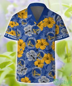 Golden State Warriors Team NBA Hawaii Set Hawaiian Shirt And Beach Short For Fans Product Photo 1