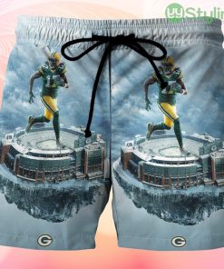 Green Bay Packers Davante Adams no17 v4 Beach Hawaiian Shorts For Men Trending Summer Product Photo 1