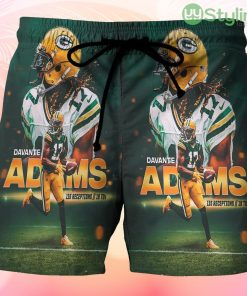 Green Bay Packers Davante Adams no17 v6 Beach Hawaiian Shorts For Men Trending Summer Product Photo 1
