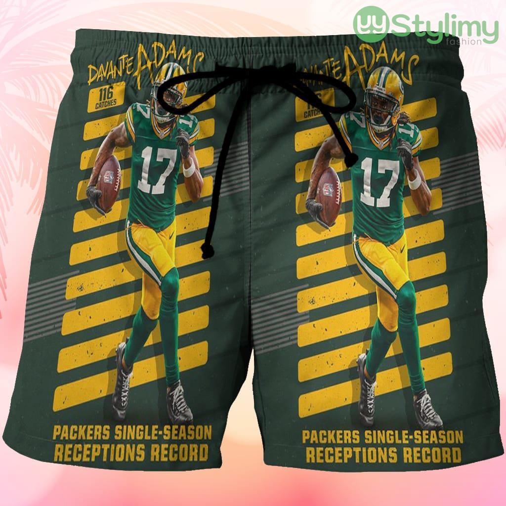 Green Bay Packers Davante Adams no17 v7 Beach Hawaiian Shorts For Men Trending Summer 3 Green Bay Packers Davante Adams no17 v7 Beach Hawaiian Shorts For Men Trending Summer Product Photo 1