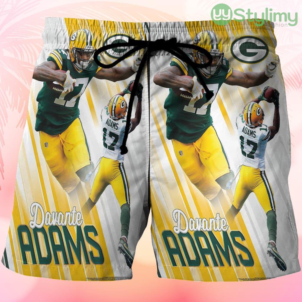 Green Bay Packers Davante Adams no17 v8 Beach Hawaiian Shorts For Men Trending Summer 3 Green Bay Packers Davante Adams no17 v8 Beach Hawaiian Shorts For Men Trending Summer Product Photo 1