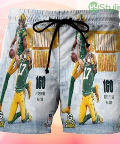 Green Bay Packers Davante Adams no17 v9 Beach Hawaiian Shorts For Men Trending Summer Product Photo 1