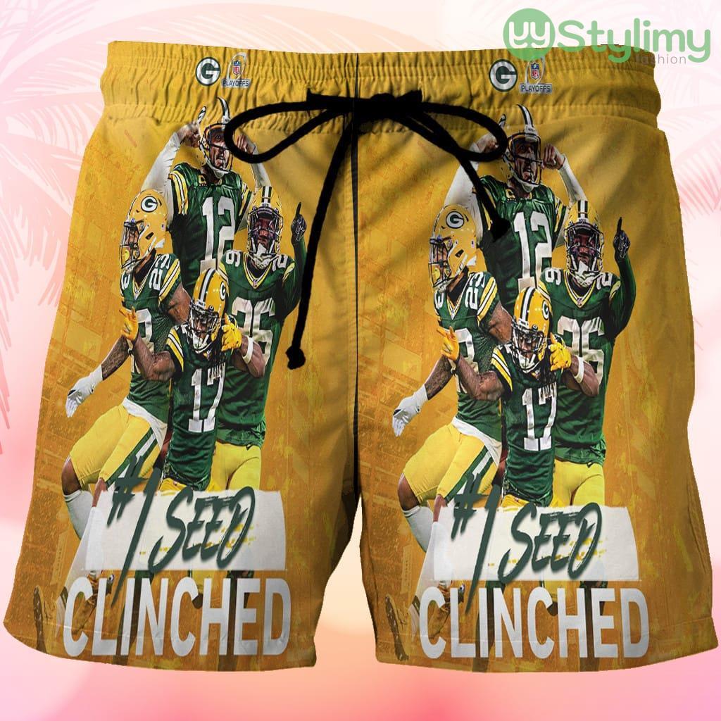 Green Bay Packers No1 Seed Beach Hawaiian Shorts For Men Trending Summer 3 Green Bay Packers No1 Seed Beach Hawaiian Shorts For Men Trending Summer Product Photo 1