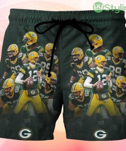 Green Bay Packers Player Team v10 Beach Hawaiian Shorts For Men Trending Summer Product Photo 1