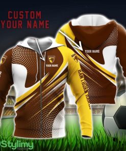Hawthorn Hawks 3D Hoodie All Over Printed Limited For Fans Personalized Name Unisex Hoodie Product Photo 1
