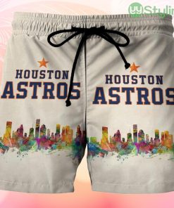 Houston Astros City Colorful Beach Hawaiian Shorts For Men Trending Summer Product Photo 1