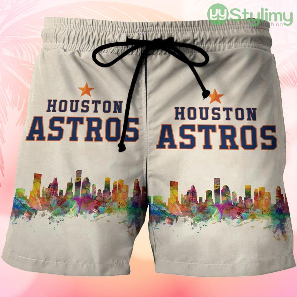 Houston Astros City Colorful Beach Hawaiian Shorts For Men Trending Summer 3 Houston Astros City Colorful Beach Hawaiian Shorts For Men Trending Summer Product Photo 1