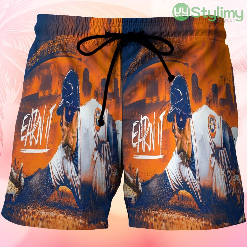 Houston Astros Earn It Beach Hawaiian Shorts For Men Trending Summer 3 Houston Astros Earn It Beach Hawaiian Shorts For Men Trending Summer Product Photo 1