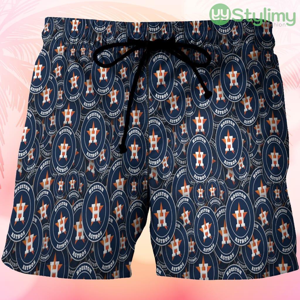 Houston Astros Emblem v2 Beach Hawaiian Shorts For Men Trending Summer 3 Houston Astros Emblem v2 Beach Hawaiian Shorts For Men Trending Summer Product Photo 1