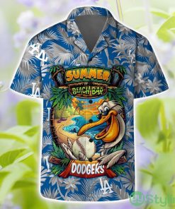 Los Angeles Dodgers Short Sleeve Shirt Pattern Summer Beach Bar Combo Hawaiian Shirt And Shorts Product Photo 1