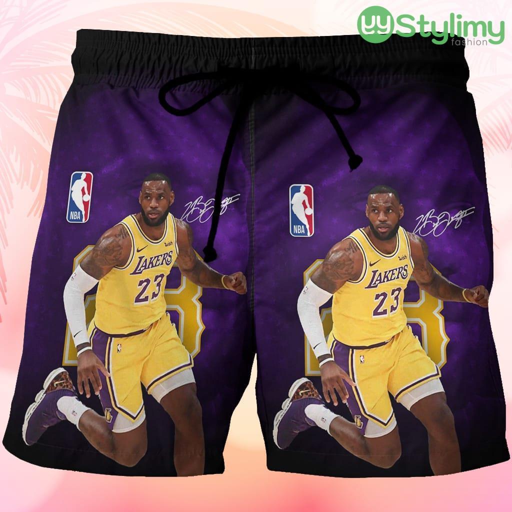 Los Angeles Lakers 23 LeBron James l10 Beach Hawaiian Shorts For Men Trending Summer 3 Los Angeles Lakers 23 LeBron James l10 Beach Hawaiian Shorts For Men Trending Summer Product Photo 1