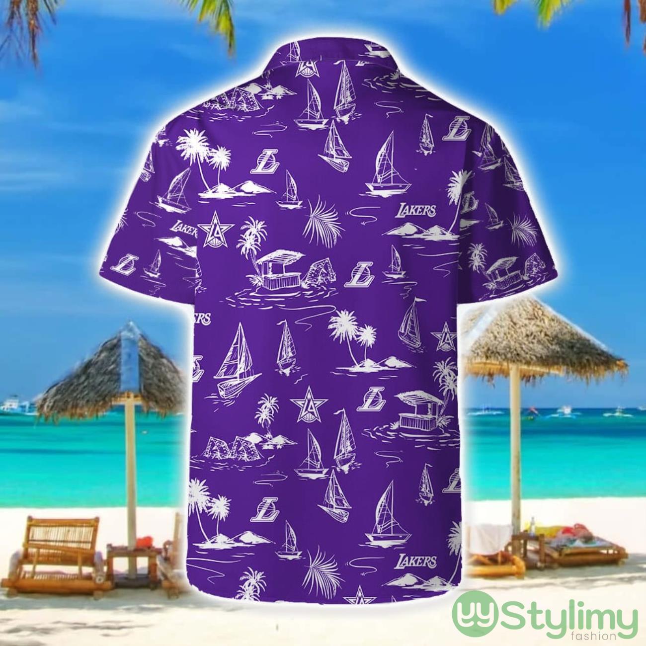 Los Angeles Lakers Short Sleeve Shirt Beach Vibes Pattern Combo Hawaiian Shirt And Shorts 2 Los Angeles Lakers Short Sleeve Shirt Beach Vibes Pattern Combo Hawaiian Shirt And Shorts Product Photo 2