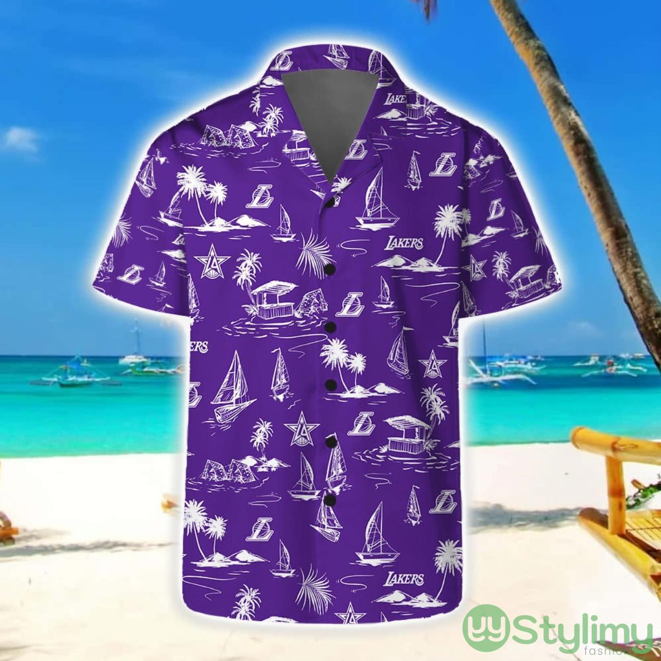 Los Angeles Lakers Short Sleeve Shirt Beach Vibes Pattern Combo Hawaiian Shirt And Shorts 4 Los Angeles Lakers Short Sleeve Shirt Beach Vibes Pattern Combo Hawaiian Shirt And Shorts Product Photo 1