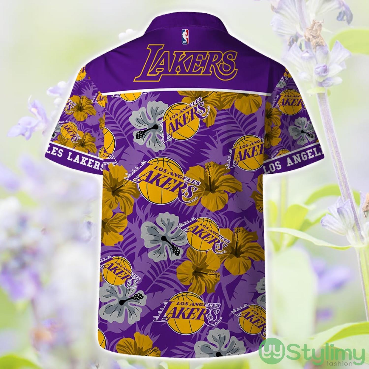 Los Angeles Lakers Team NBA Hawaii Set Hawaiian Shirt And Beach Short For Fans 2 Los Angeles Lakers Team NBA Hawaii Set Hawaiian Shirt And Beach Short For Fans Product Photo 2