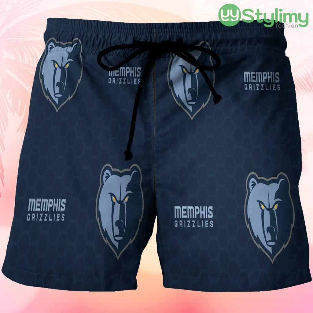 Memphis Grizzlies Emblem v1 Beach Hawaiian Shorts For Men Trending Summer 3 Memphis Grizzlies Emblem v1 Beach Hawaiian Shorts For Men Trending Summer Product Photo 1
