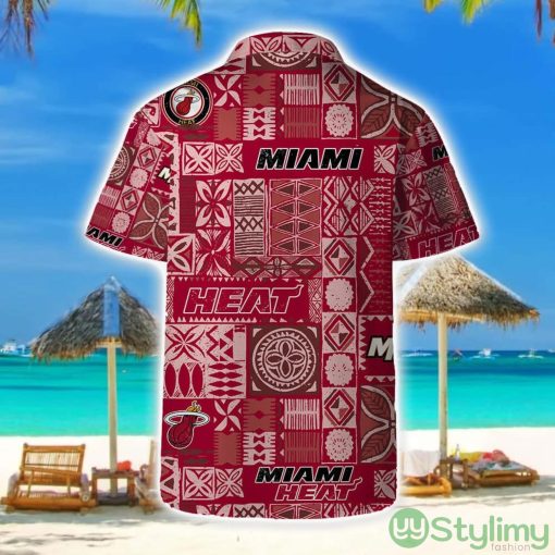 Miami Heat Hawaii Set Summer Pattern 3D Hawaiian Shirt And Shorts Product Photo 2