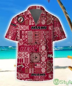 Miami Heat Hawaii Set Summer Pattern 3D Hawaiian Shirt And Shorts Product Photo 1