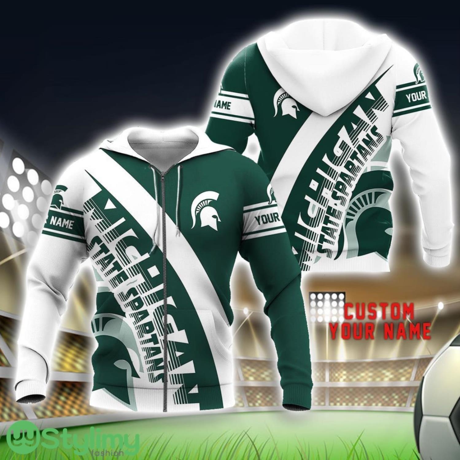 Michigan State Spartans Custom Name Full Printed 3D Hoodie Logo Team Hoodie For Fans 7 Michigan State Spartans Custom Name Full Printed 3D Hoodie Logo Team Hoodie For Fans Product Photo 1