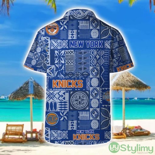 New York Knicks Hawaii Set Summer Pattern 3D Hawaiian Shirt And Shorts Product Photo 2