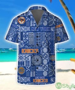 New York Knicks Hawaii Set Summer Pattern 3D Hawaiian Shirt And Shorts Product Photo 1