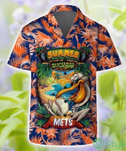 New York Mets Short Sleeve Shirt Pattern Summer Beach Bar Combo Hawaiian Shirt And Shorts Product Photo 1