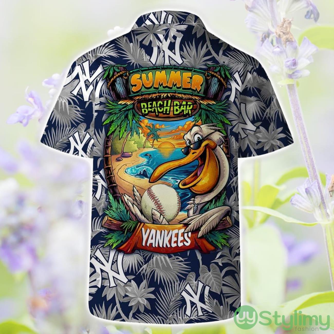 New York Yankees Short Sleeve Shirt Pattern Summer Beach Bar Combo Hawaiian Shirt And Shorts 2 New York Yankees Short Sleeve Shirt Pattern Summer Beach Bar Combo Hawaiian Shirt And Shorts Product Photo 2