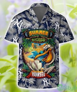 New York Yankees Short Sleeve Shirt Pattern Summer Beach Bar Combo Hawaiian Shirt And Shorts Product Photo 1