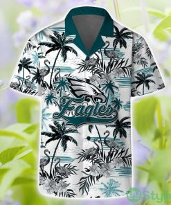 Philadelphia Eagles Short Sleeve Shirt Pattern Flamingo Hibiscus Combo Hawaiian Shirt And Shorts Product Photo 1