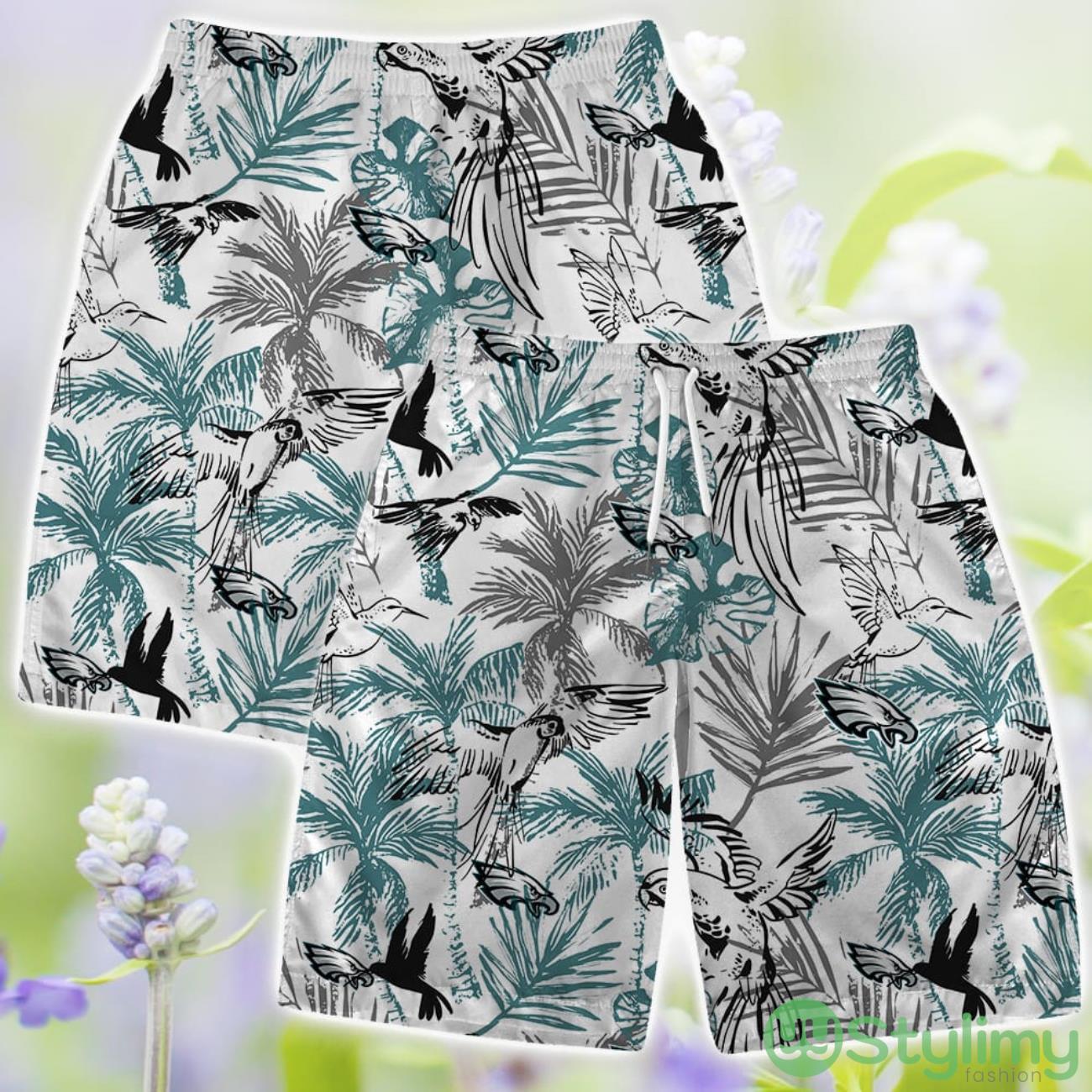 Philadelphia Eagles Short Sleeve Shirt Pattern Parrot Beach Combo Hawaiian Shirt And Shorts 3 Philadelphia Eagles Short Sleeve Shirt Pattern Parrot Beach Combo Hawaiian Shirt And Shorts Product Photo 3